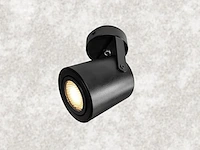 [00922] gu10 surface-mounted spotlight fixture cylinder sand black rotatable - afbeelding 3 van  6