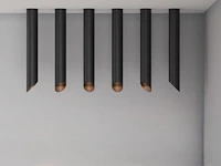 [00928] gu10 surface-mounted design fixture cylinder sand black 45cm - afbeelding 2 van  9