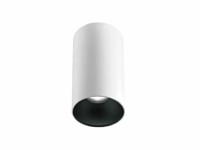 [00940] gu10 surface-mounted spot fixture cylinder sand white and black - afbeelding 1 van  6