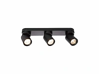 [00957] gu10 surface-mounted spotlight fixture triple cylinder sand black rotatable