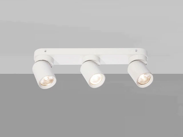 [00959] gu10 surface-mounted spotlight fixture triple cylinder sand white rotatable - afbeelding 6 van  8