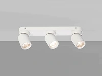 [00959] gu10 surface-mounted spotlight fixture triple cylinder sand white rotatable - afbeelding 6 van  8