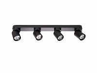 [00965] gu10 surface-mounted spotlight fixture 4 cylinders sand black rotatable - afbeelding 5 van  7