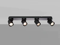 [00965] gu10 surface-mounted spotlight fixture 4 cylinders sand black rotatable - afbeelding 6 van  7