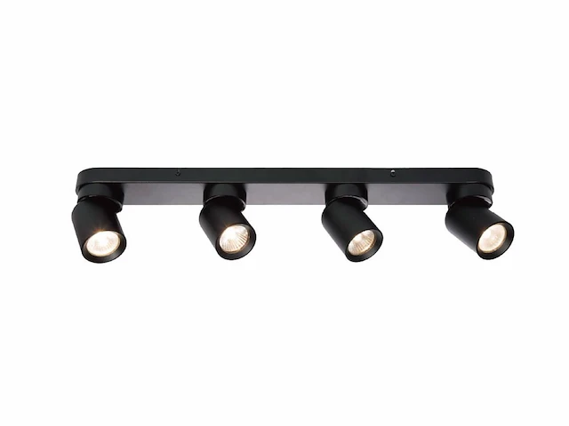 [00965] gu10 surface-mounted spotlight fixture 4 cylinders sand black rotatable - afbeelding 1 van  7