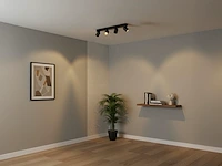 [00966] gu10 surface-mounted spotlight fixture 4 cylinders sand black and gold rotatable - afbeelding 2 van  6