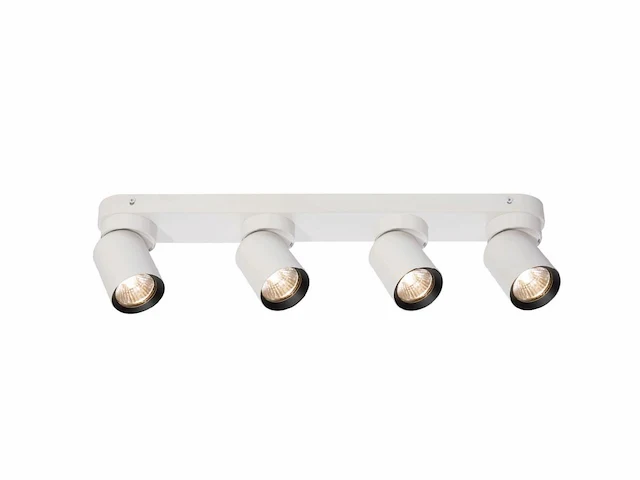 [00968] gu10 surface-mounted spotlight fixture 4 cylinders sand white and black rotatable - afbeelding 1 van  6