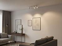 [00968] gu10 surface-mounted spotlight fixture 4 cylinders sand white and black rotatable - afbeelding 2 van  6