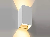 [00980] 12w led white wall lamp dual light adjustable waterproof