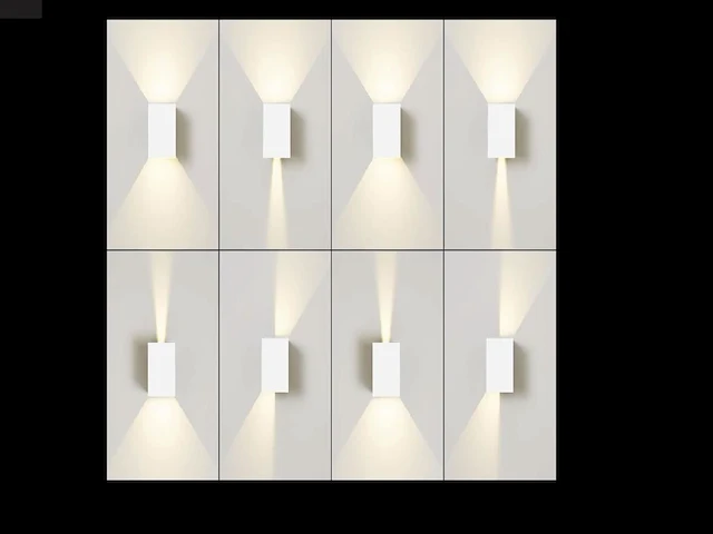 [00980] 12w led white wall lamp dual light adjustable waterproof - afbeelding 5 van  8