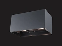 [00981] 12w led black wall lamp 4-light adjustable waterproof - afbeelding 4 van  7