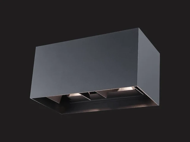 [00981] 12w led black wall lamp 4-light adjustable waterproof - afbeelding 4 van  7
