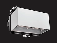 [00982] 12w led white wall lamp 4-light adjustable waterproof - afbeelding 8 van  9