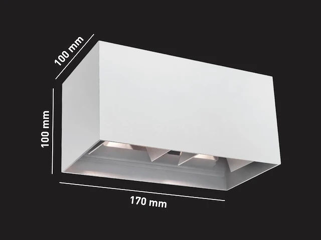 [00982] 12w led white wall lamp 4-light adjustable waterproof - afbeelding 8 van  9