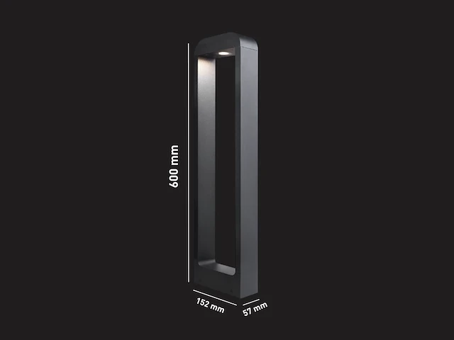 [00984] 7w led sand black garden lamp 60cm warm white - afbeelding 7 van  8