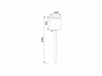 [01069] spike spotlight garden light gu10 socket sand black rotatable waterproof - afbeelding 8 van  8