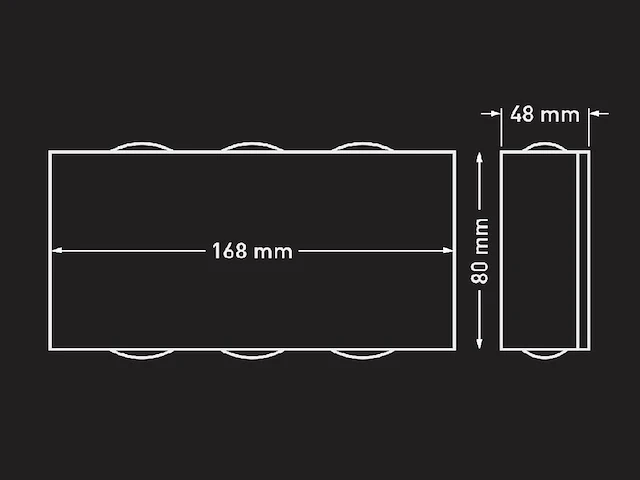 [01078] 6w led wall lamp six-light black warm white waterproof - afbeelding 8 van  9