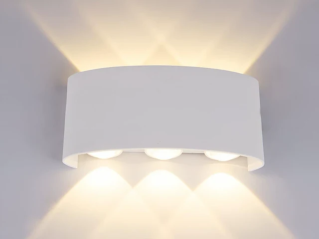 [01079] 6w led oval wall lamp six-light sand white warm white waterproof - afbeelding 2 van  8