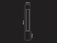 [01082] garden bollard light 60cm gu10 socket black waterproof - afbeelding 6 van  6
