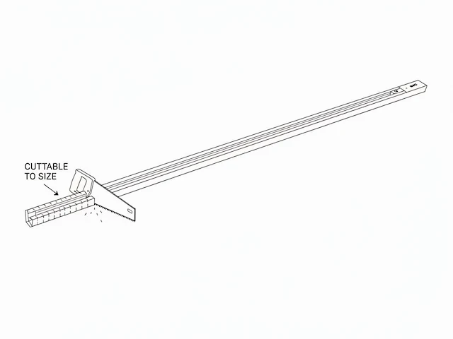 [01084] 1m black rail system - afbeelding 2 van  2