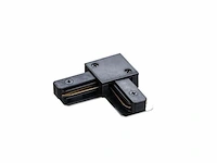 [01090] l-connector for 1-phase 2-wire track system, matt black