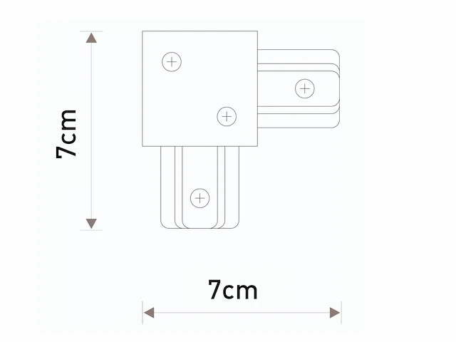 [01090] l-connector for 1-phase 2-wire track system, matt black - afbeelding 2 van  4