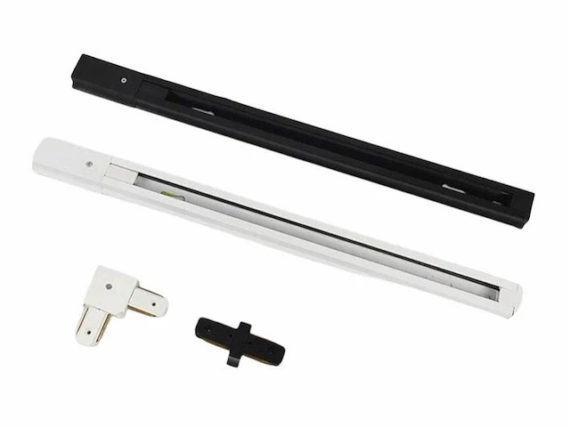 [01091] l-connector for 1-phase 2-wire track system, matt white - afbeelding 3 van  4