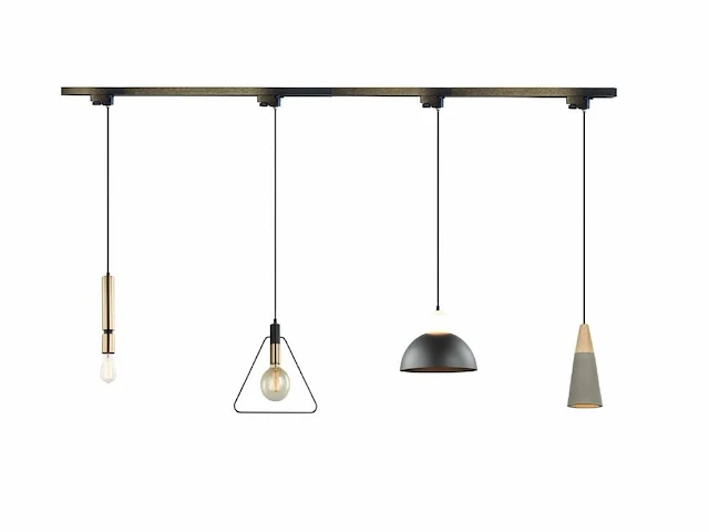 [01100] pendant lamp adapter for 1-phase 2-wire track system, sand black - afbeelding 3 van  4
