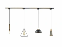 [01100] pendant lamp adapter for 1-phase 2-wire track system, sand black - afbeelding 3 van  4