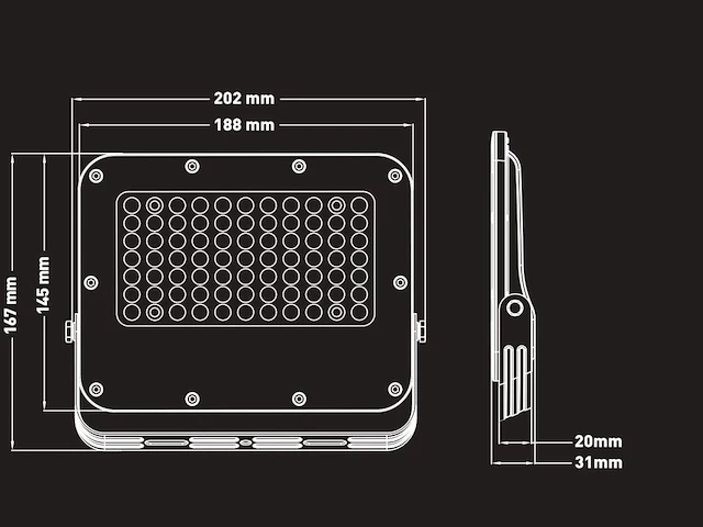 [01107] 50w 5000k led floodlight with lens waterproof - afbeelding 5 van  7