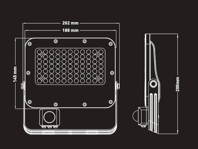 [01113] 50w 3000k led floodlights with sensor and lens waterproof - afbeelding 6 van  8
