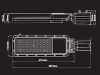 [01120] 100w 5000k led street light with lens waterproof tiltable - afbeelding 2 van  11