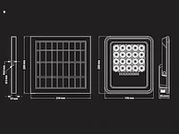 [01121s] solar 500 lumen led floodlight with remote control - afbeelding 8 van  9