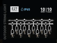 [01132] 10-meter e27 festoon string light with pendant sockets, connectable and water-resistant - afbeelding 9 van  9