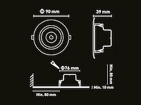 [01157] 4.9w smd led recessed spot 6000k matt white with lens - afbeelding 5 van  6