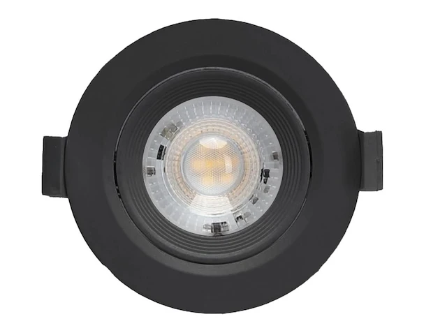 [01158] 4.9w smd led recessed spot 3000k black with lens - afbeelding 5 van  7
