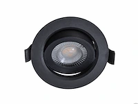 [01159] 4.9w smd led recessed spot 4000k black with lens