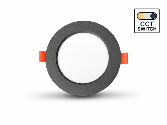 [01162] 4.9w cct 3-colour recessed spot waterproof black - afbeelding 1 van  5