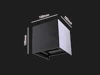 [01166] 7w led black wall lamp cube dual light adjustable waterproof - afbeelding 8 van  8