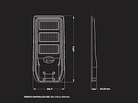 [01172] solar 3000k 1500lm led street light with remote - afbeelding 5 van  7