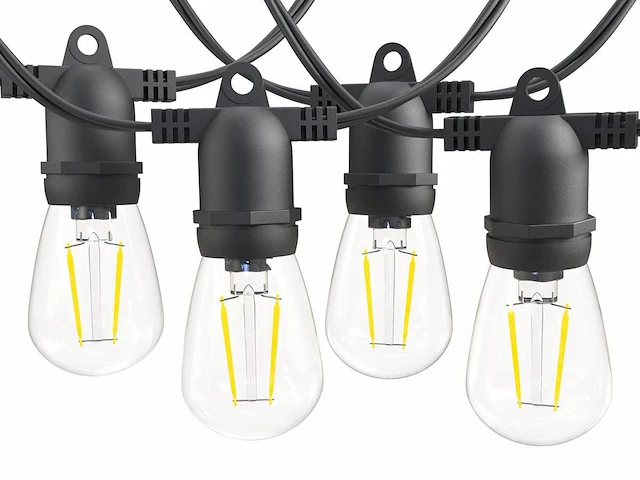 [01184] 10 m e27 festoon string light with inline sockets, connectable and water-resistant - afbeelding 4 van  5