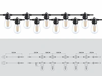 [01184] 10 m e27 festoon string light with inline sockets, connectable and water-resistant - afbeelding 5 van  5