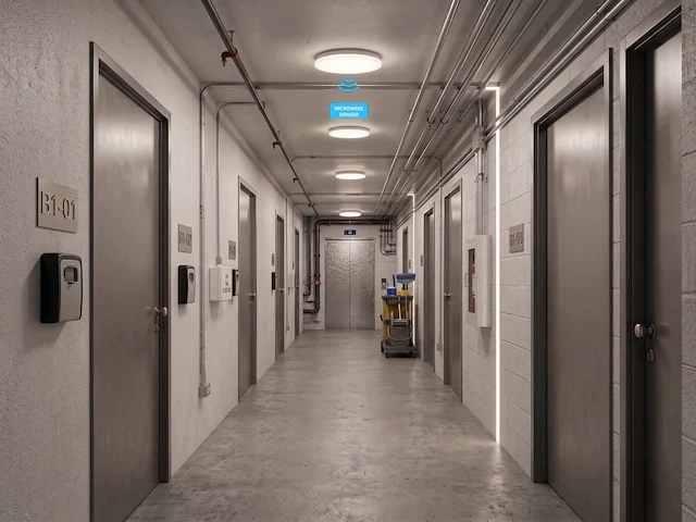 [01185] 24w cct 3-colour surface-mounted led panels splashproof with sensor - afbeelding 4 van  6