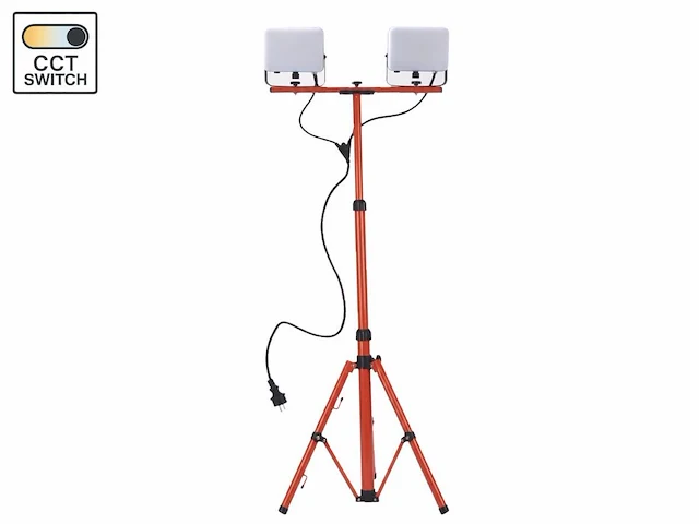 [01187] work light 2x50w led 3in1 colour cct floodlight waterproof with tripod - afbeelding 1 van  7
