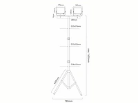 [01187] work light 2x50w led 3in1 colour cct floodlight waterproof with tripod - afbeelding 6 van  7