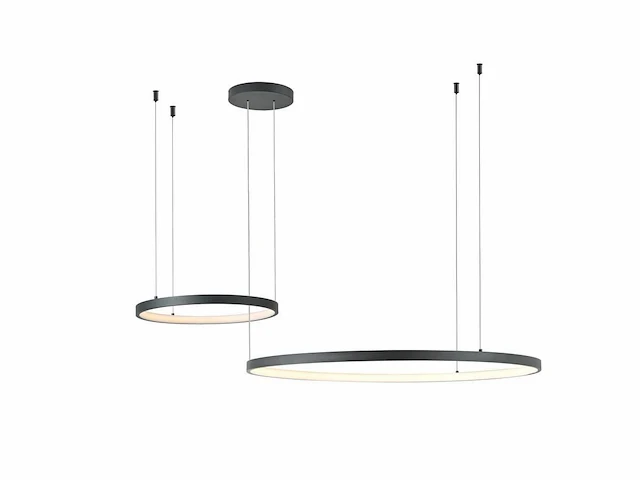 [01190] orien design pendant lamp sand black 80cm&40cm duo ring 50w led cct 3 colour & 3-step dimming - afbeelding 2 van  9