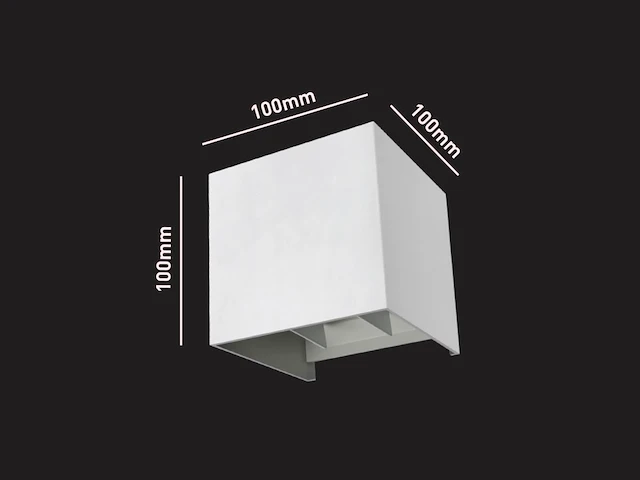 [01205] 7w led white wall lamp cube dual light adjustable waterproof - afbeelding 6 van  9