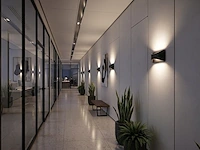 [01209] 7.5w led wall light design sand black warm white - afbeelding 4 van  9