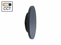 [01210] 8.5w led wall light round design 3in1 colour cct sand black - afbeelding 2 van  8