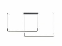 [01213] alura linear pendant lamp sand black 100cm&100cm duo line 40w led cct 3 colour & 3 step dimming - afbeelding 5 van  9